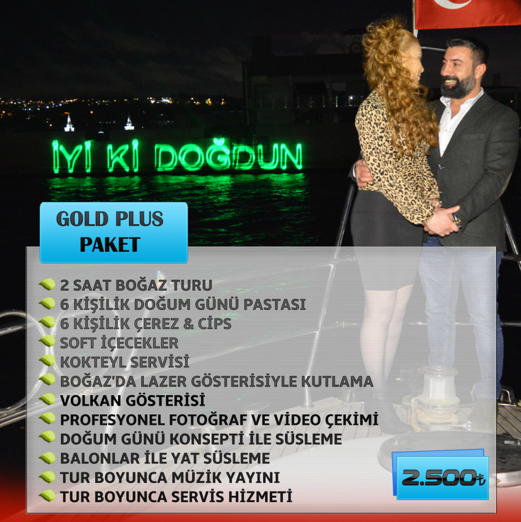 boğazda yatta lazer kutlamalı doğum günü